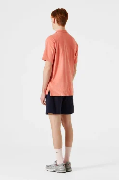 Flash Sale Terry Polo Plain Salmon Men Polos