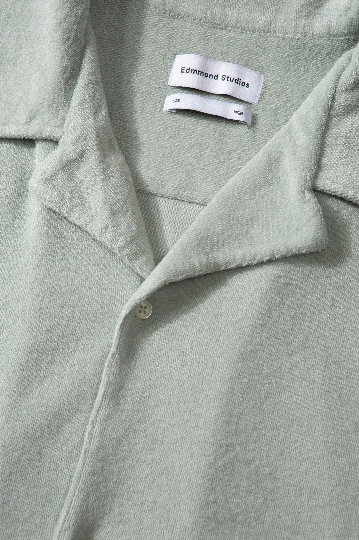 Cheap Terry Shirt Plain Sage Men Shirts
