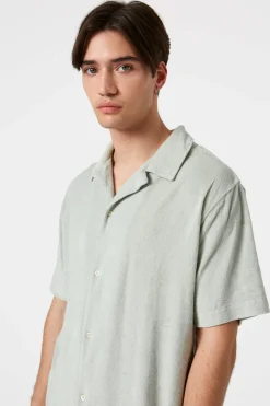 Cheap Terry Shirt Plain Sage Men Shirts