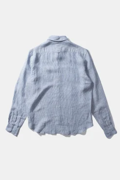 Cheap Thick Stripes Linen Men Shirts