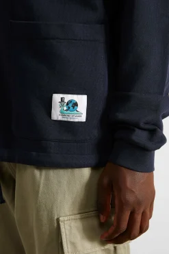Flash Sale Timer Plain Navy Men Sweatshirts