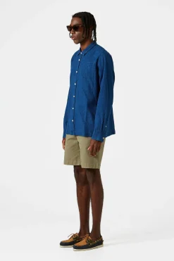 Hot Waffle Denim Shirt Plain Stonewash Men Shirts