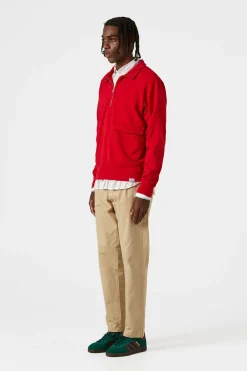 Best Sale Warm Up Plain Red Men Sweatshirts