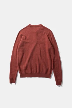 Online Wool Polo Plain Copper Men Knitwear