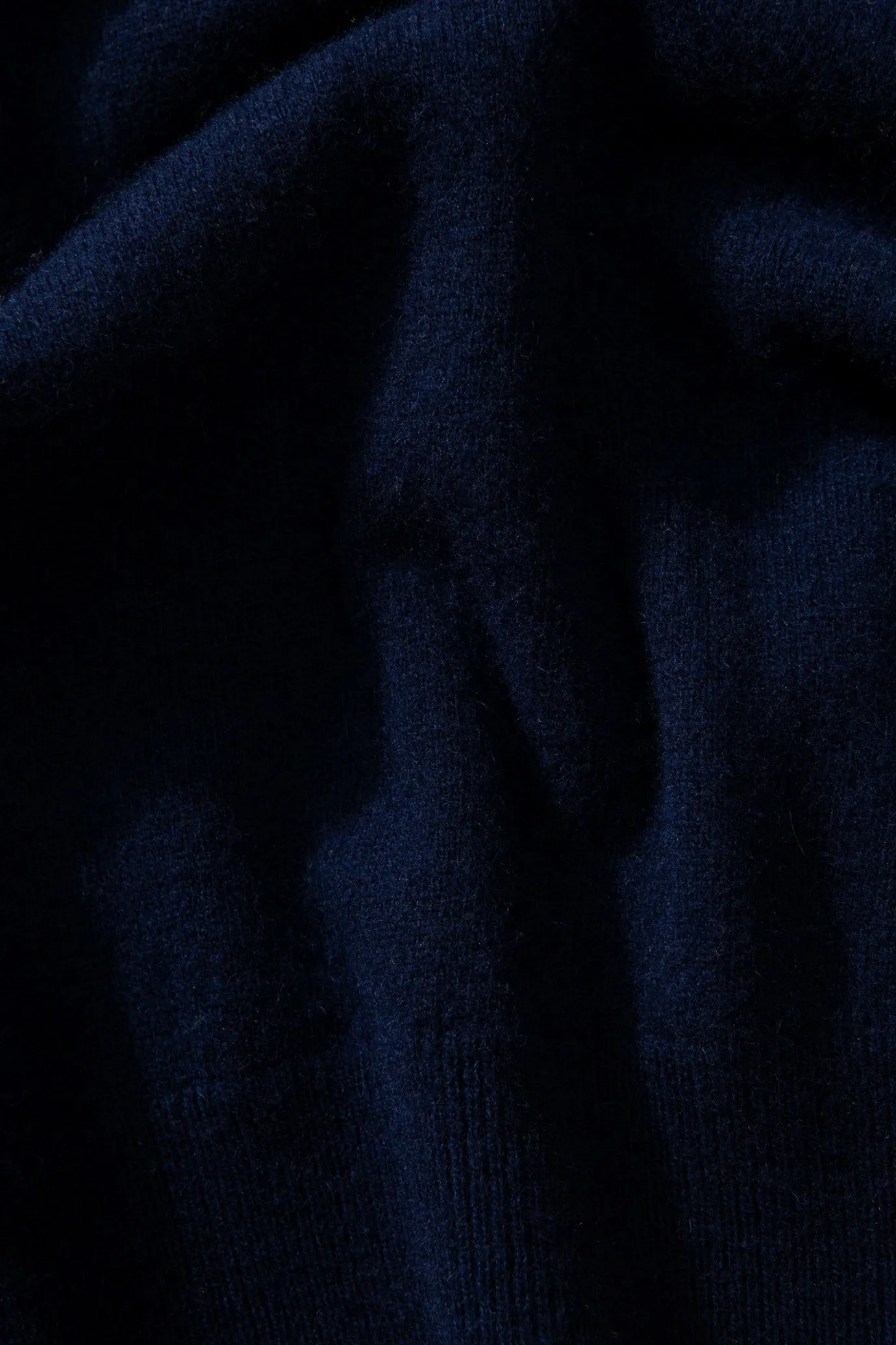 Flash Sale Wool Polo Plain Navy Men Knitwear