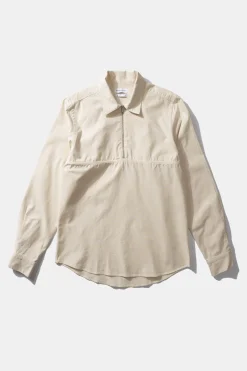 Sale Zipped Shirt Plain Beige Men Shirts